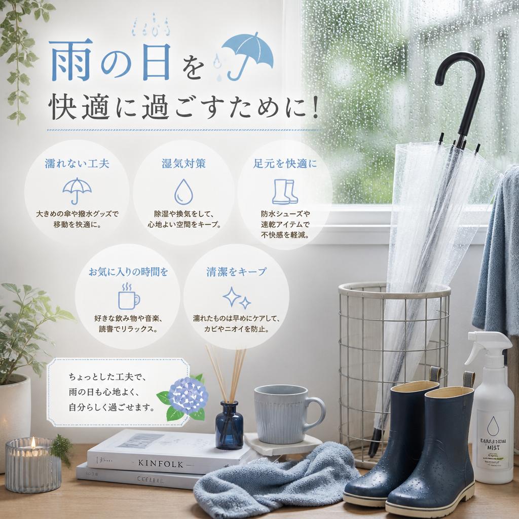 雨の日を快適に過ごすために！